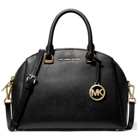 michael kors maxine leather dome satchel